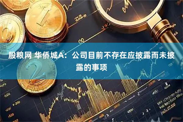 股粮网 华侨城A：公司目前不存在应披露而未披露的事项
